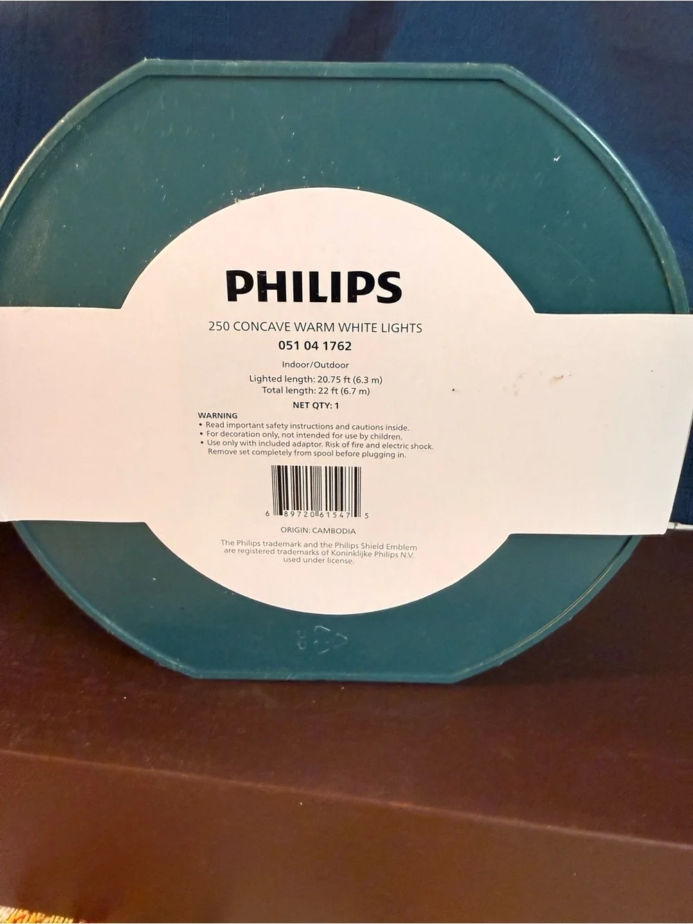 Philips Teal Reel 250 Warm White String Lights